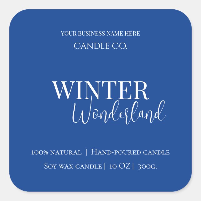 Winter Wonderland Vanilla & Pine | candle labels (Front)
