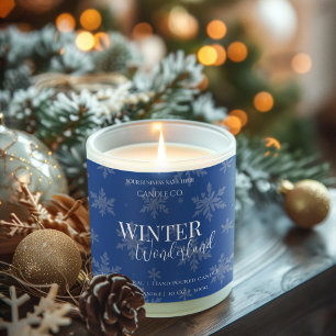 Winter Wonderland Vanilla & Pine candle labels