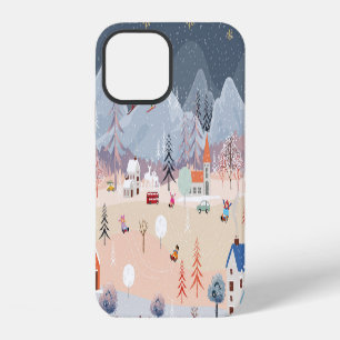 Winter Wonderland: Vintage Countryside Scene. iPhone 12 Case