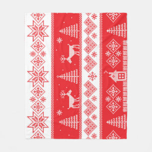 Winter Wonderland: Vintage Seamless Design. Fleece Blanket