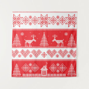 Winter Wonderland: Vintage Seamless Design. Tapestry