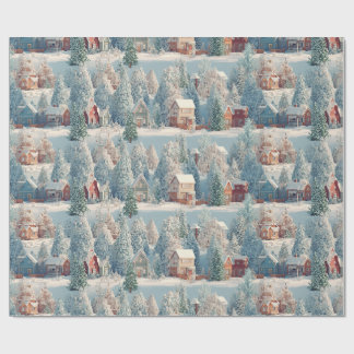Winter Wonderland Voxel Art Wrapping Paper