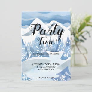 Winter Wonderland Watercolor Invitation