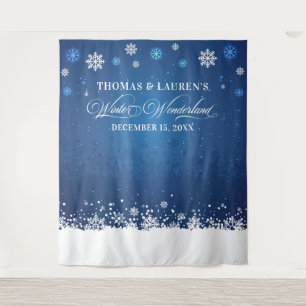 Winter Wonderland wedding backdrop banner  Tapestry