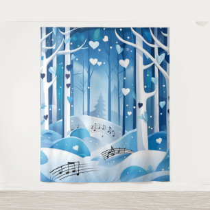 Winter Wonderland Wedding Backdrop Tapestry