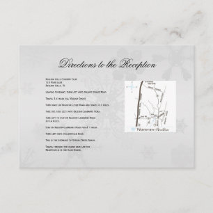 Winter Wonderland Wedding Directions Enclosure Card