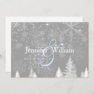 Winter Wonderland Wedding, Elegant Invitation