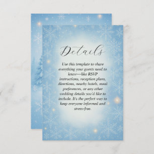 Winter Wonderland Wedding Enclosure Card
