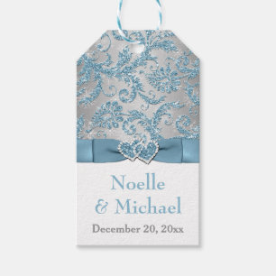 Winter Wonderland Wedding Favour Tag - Ice Blue