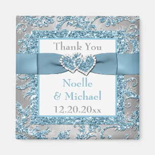 Winter Wonderland Wedding Favour Thank You Magnet