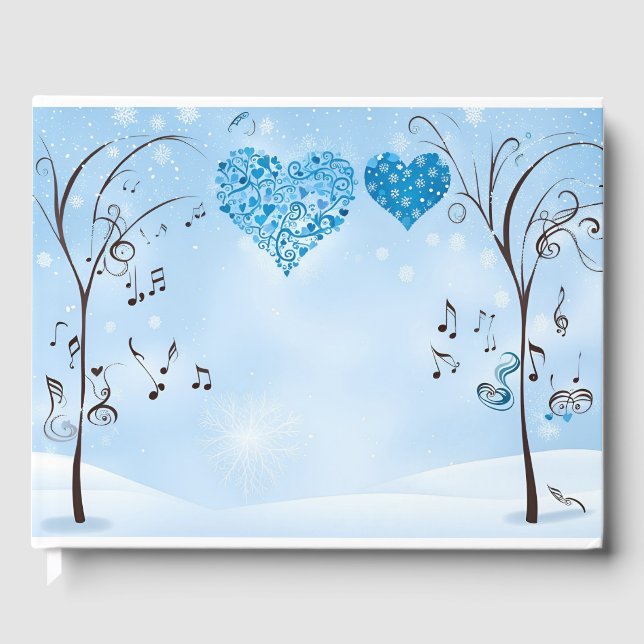 Winter Wonderland Wedding Guest Book (Front)