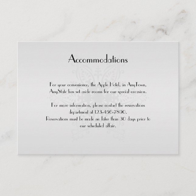 Winter Wonderland Wedding Insert (Front)