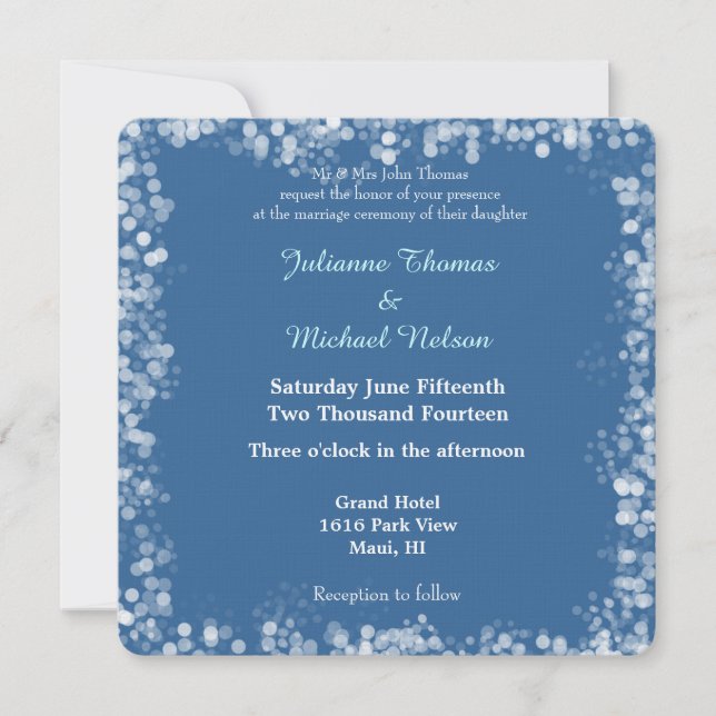 Winter Wonderland Wedding Invitation (Front)
