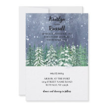 Winter Wonderland Wedding Invitation
