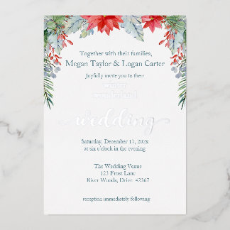 Winter Wonderland Wedding Invitation  Foil Invitat