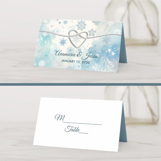 Winter Wonderland Wedding Place Card (Creator Uploaded)