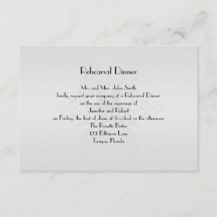 Winter Wonderland Wedding Rehearsal Dinner Invitation