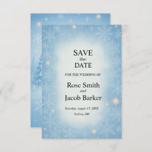 Winter Wonderland Wedding Save the Date Invitation