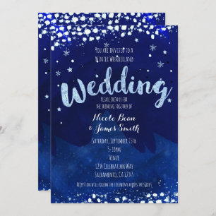 Winter Wonderland WEDDING Starry Sky Invitations