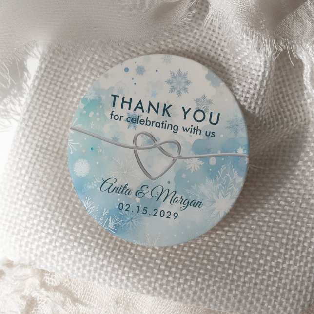 Winter Wonderland Wedding Thank You Sticker (Creator Uploaded)