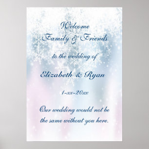Winter Wonderland, Wedding, Welcome Poster