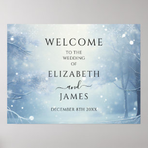 Winter Wonderland Wedding Welcome Sign
