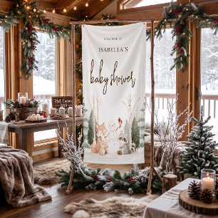 Winter Wonderland Welcome Baby Shower Banner