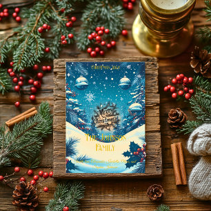 Winter Wonderland with Ornaments & Family Message Invitation