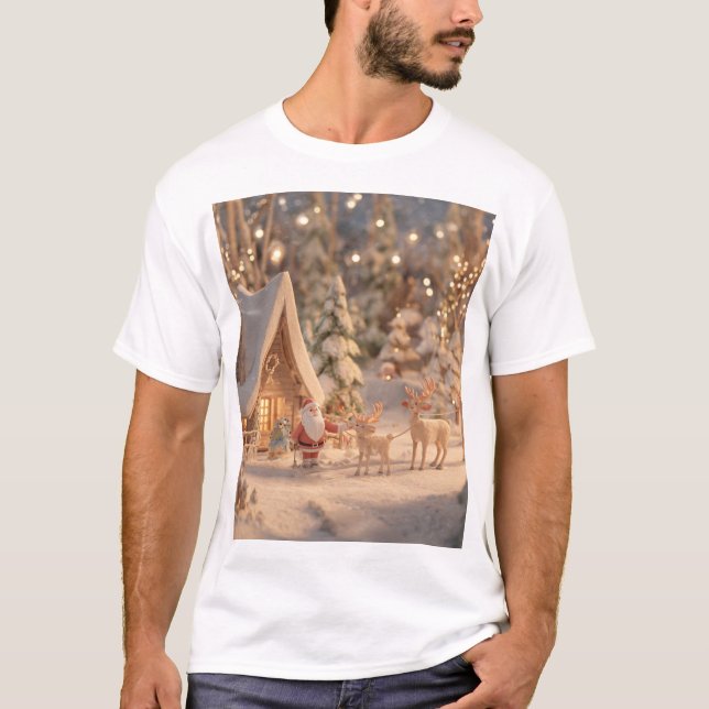 Winter Wonderland with Santa T-Shirt (Front)