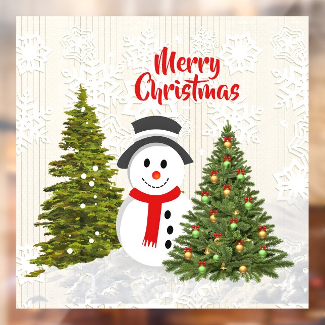 Winter Wonderland with Snowman / Christmas  Window Cling (Sheet 2)