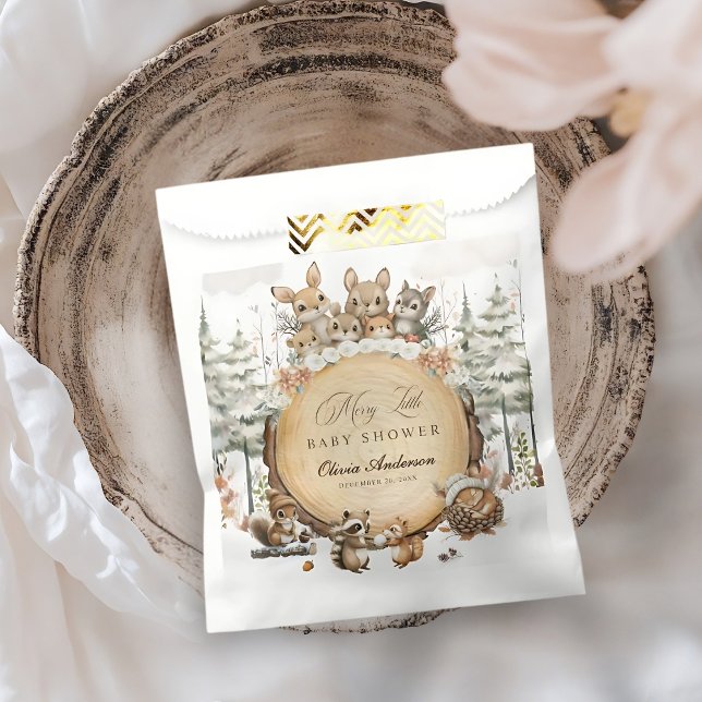 Winter Wonderland Woodland Animals Baby Shower Favour Bags (Creator Uploaded)
