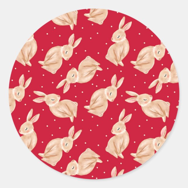 Winter Wonderland Woodland Animals Christmas Classic Round Sticker (Front)