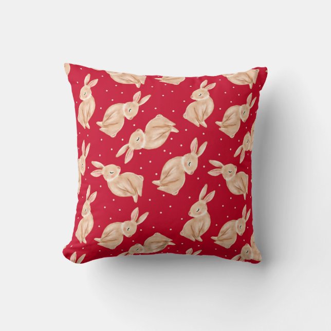 Winter Wonderland Woodland Animals Christmas Cushion (Front)