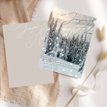 Winter Wonderland Woodland Snow Script Wedding