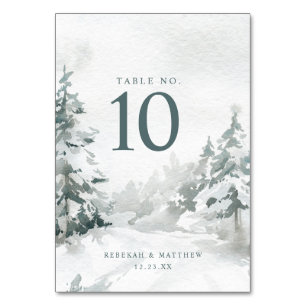 Winter Wonderland   Woodland Table Number