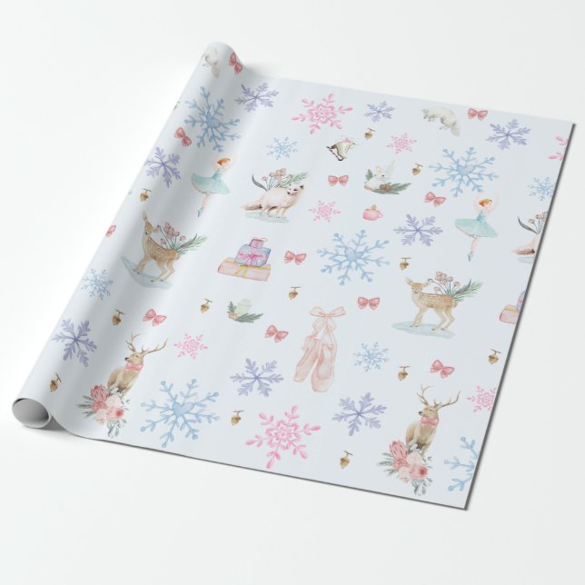 Winter Wonderland Wrapping Paper (Unrolled)