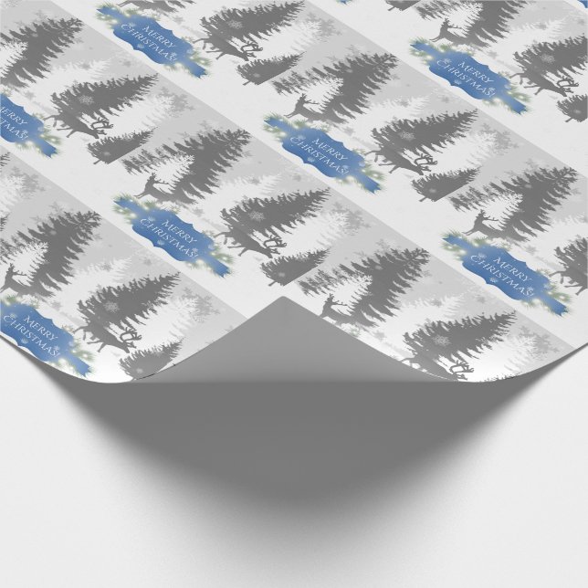 Winter Wonderland Wrapping Paper - Blue (Corner)