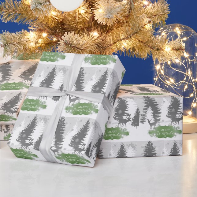 Winter Wonderland Wrapping Paper - Green (Holidays)