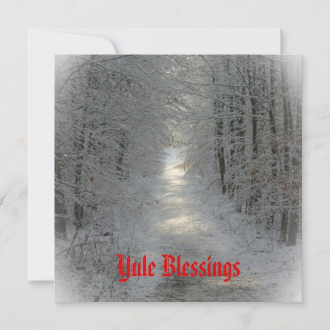 Winter Wonderland Yule/Winter Solstice Holiday Card (Front)