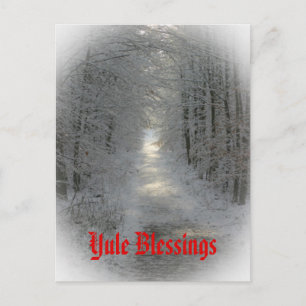 Winter Wonderland Yule/Winter Solstice Holiday Postcard