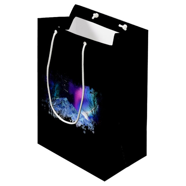 Winter Wonderlights Medium Gift Bag (Front Angled)