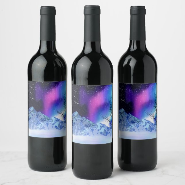 Winter Wonderlights Wine Label (Bottles)