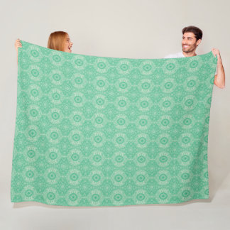 Winter Wonders Decorative Green Fleece Blanket