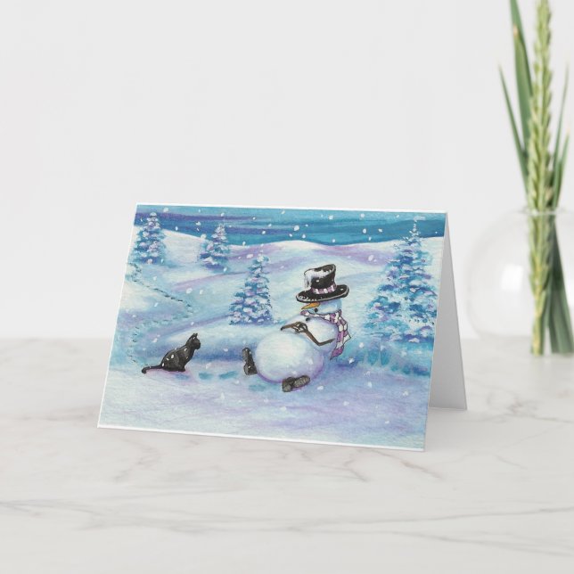 Winter Wonders Snowman Snooze Card by Bihrle (Front)