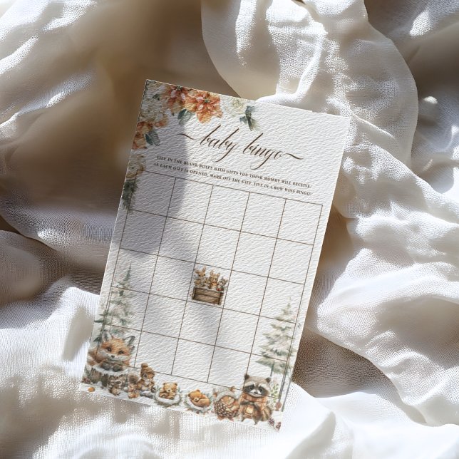 Winter Woodland Animals Baby Shower Bingo Game (Creator Uploaded)