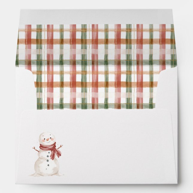Winter Woodland Animals Baby Shower Envelope (Back (Bottom))