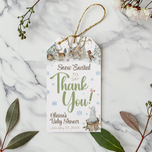 Winter Woodland Animals Baby Shower Favour Gift Ta Tags