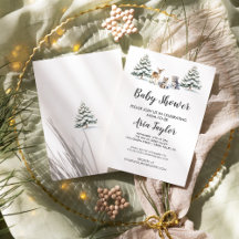 Winter Woodland Animals Baby Shower 