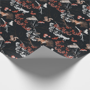 Winter Woodland Animals Holiday Christmas Wrapping Paper