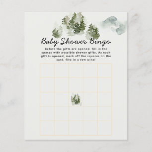 Winter Woodland Baby Shower Bingo Game